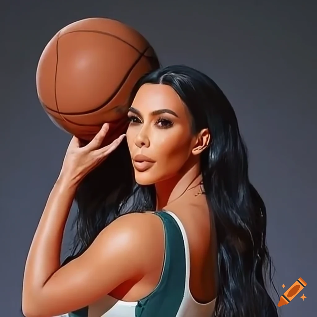 Kim kardashian playing basketball