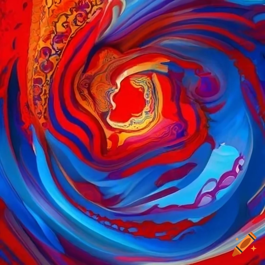 blue and red oriental colors