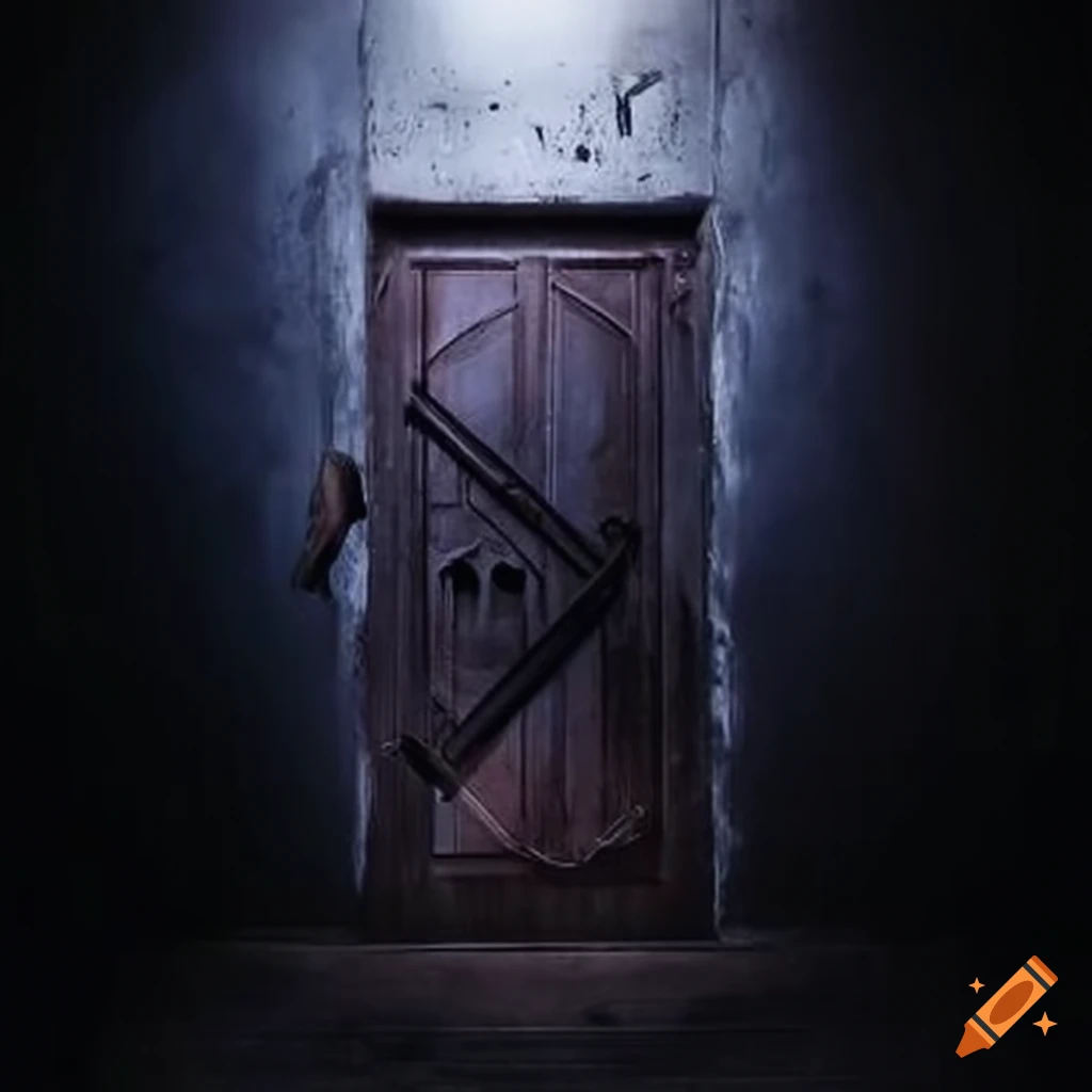 Creepy Closed Door In A Dark Room On Craiyon