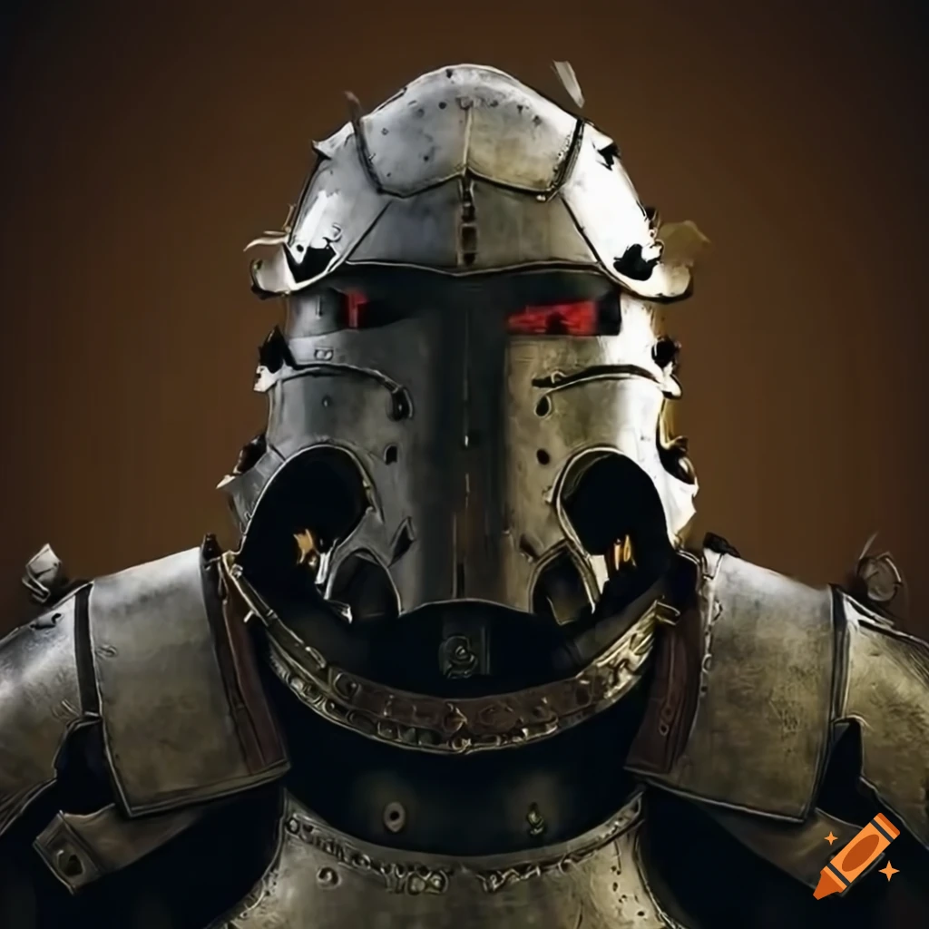 medieval-style T-45 power armor