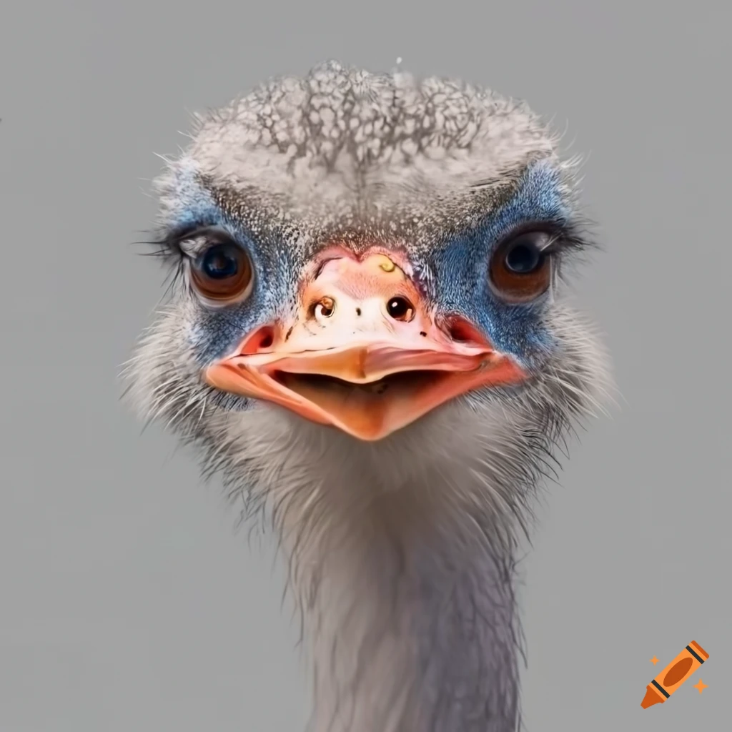 adorable ostrich with big eyes