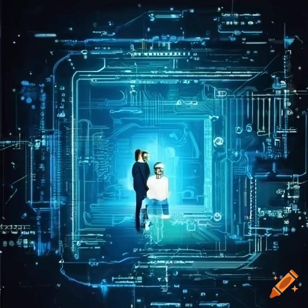 Smart ds people with electronic devices and ai technology