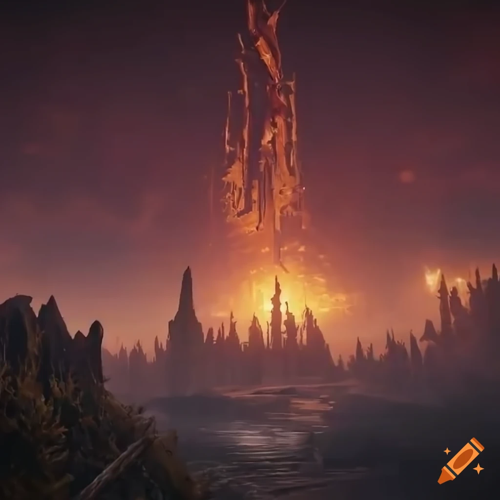 Landscape from the video game elden ring