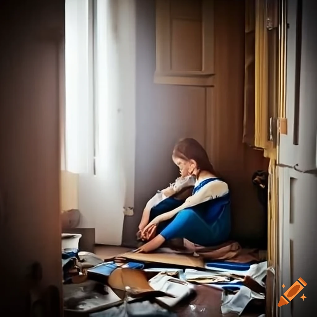 image of a student struggling in a messy apartment