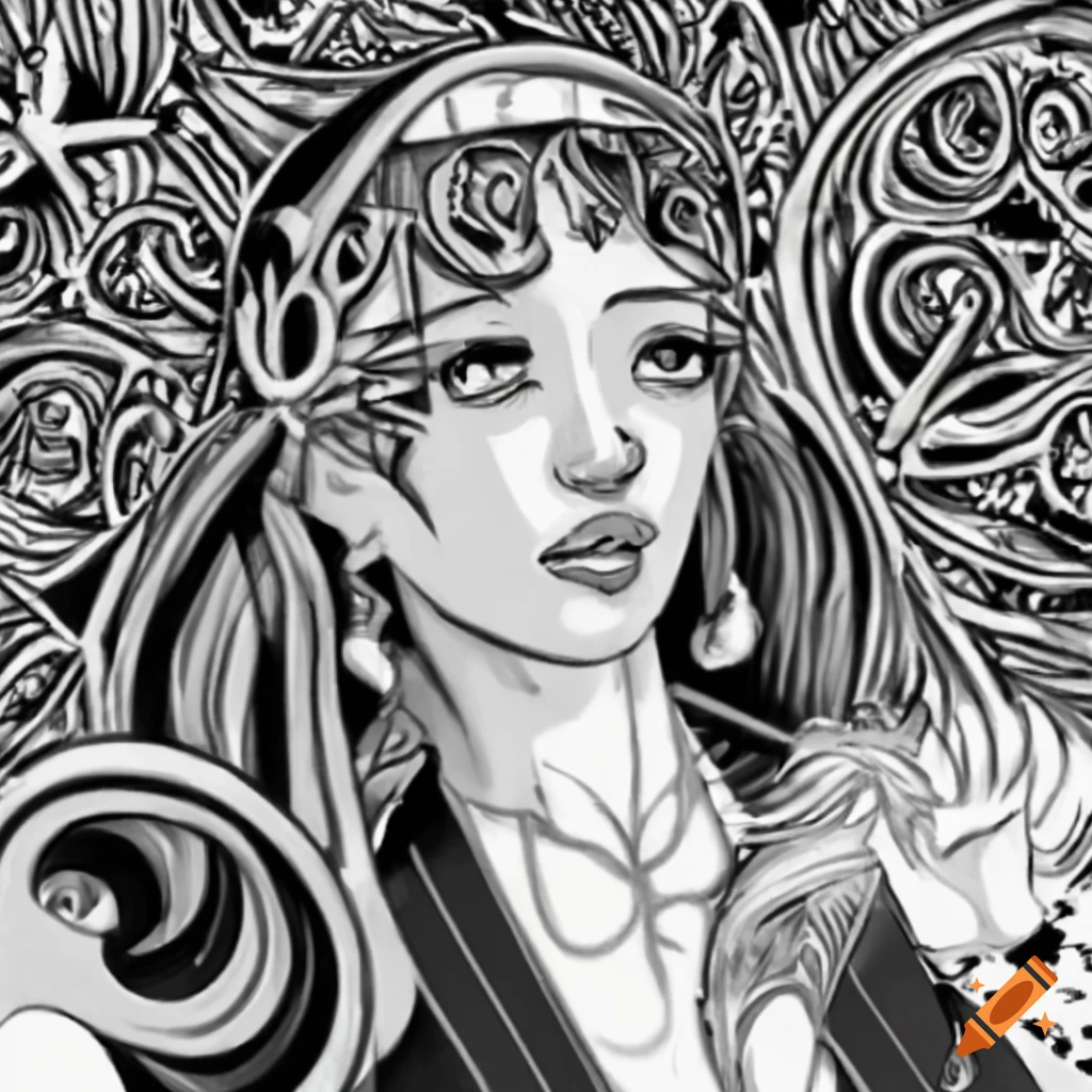 Art nouveau style illustration on Craiyon