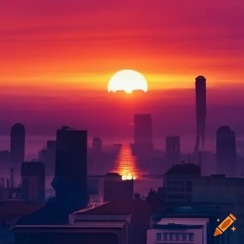 Sunset In Los Angeles On Craiyon