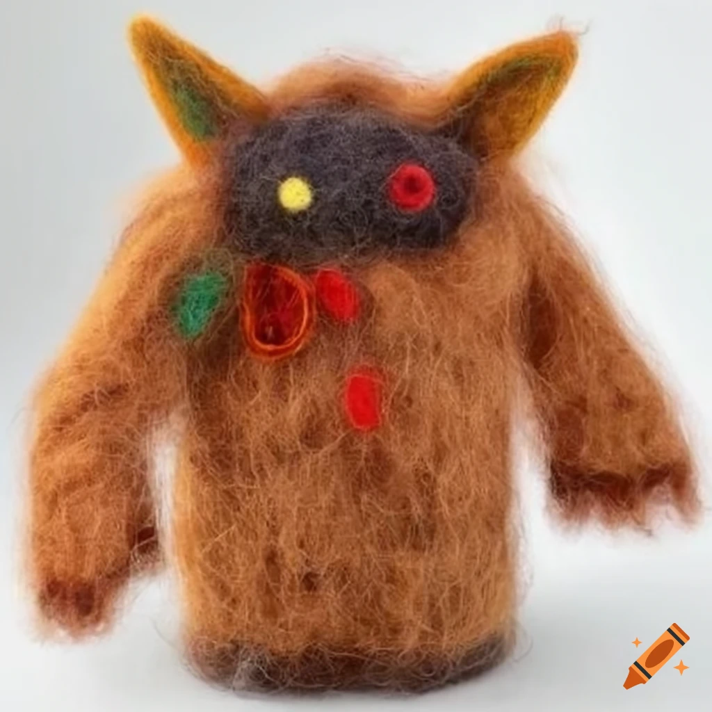 wool creatures in costumes for fall decoration