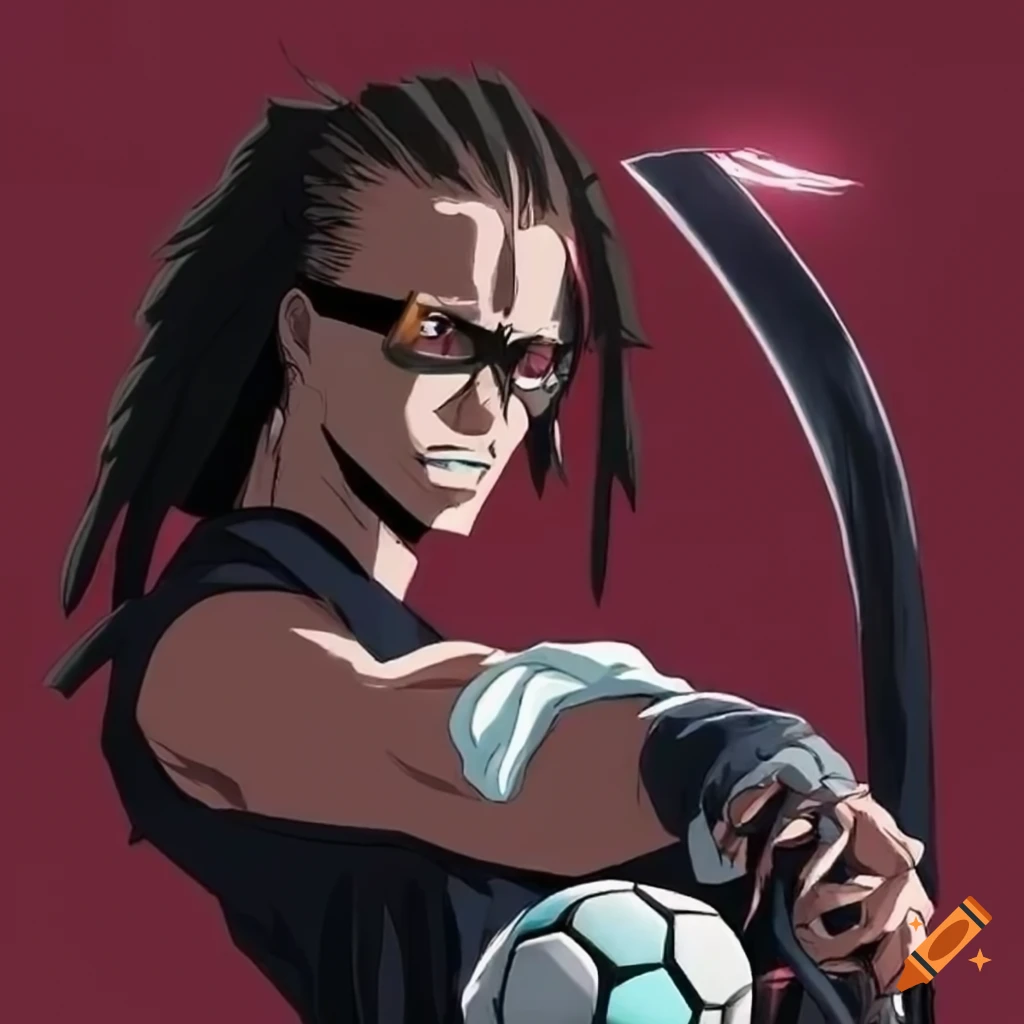 Animated image of captain tsubasa in berserker style on Craiyon