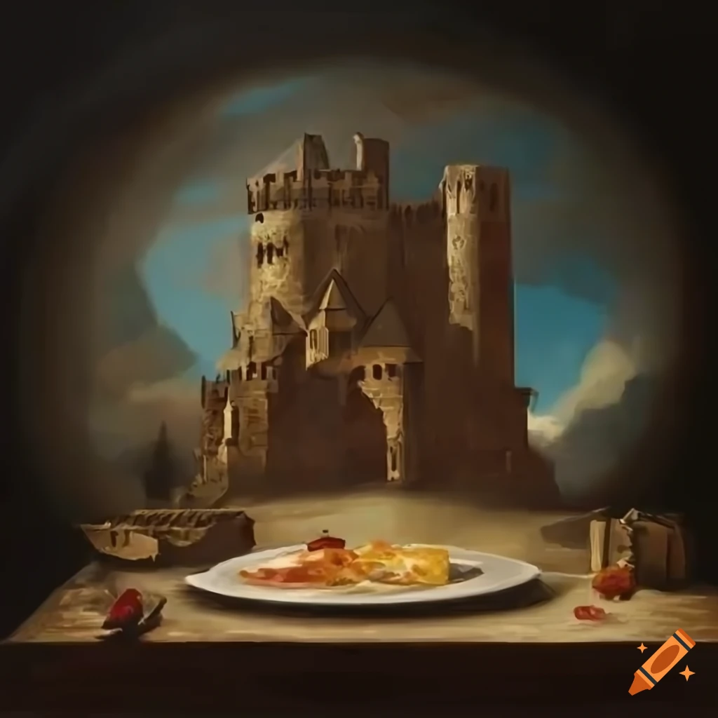 image of a medieval castle on a battlefield