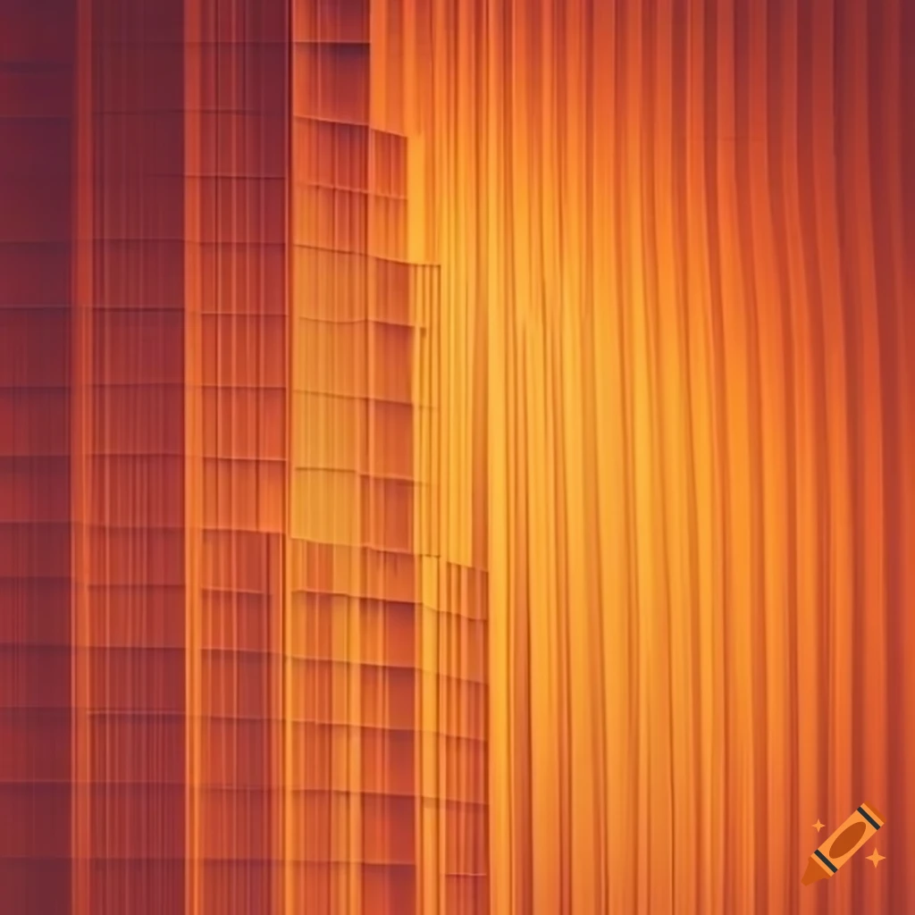 Soft orange abstract building in nature on craiyon