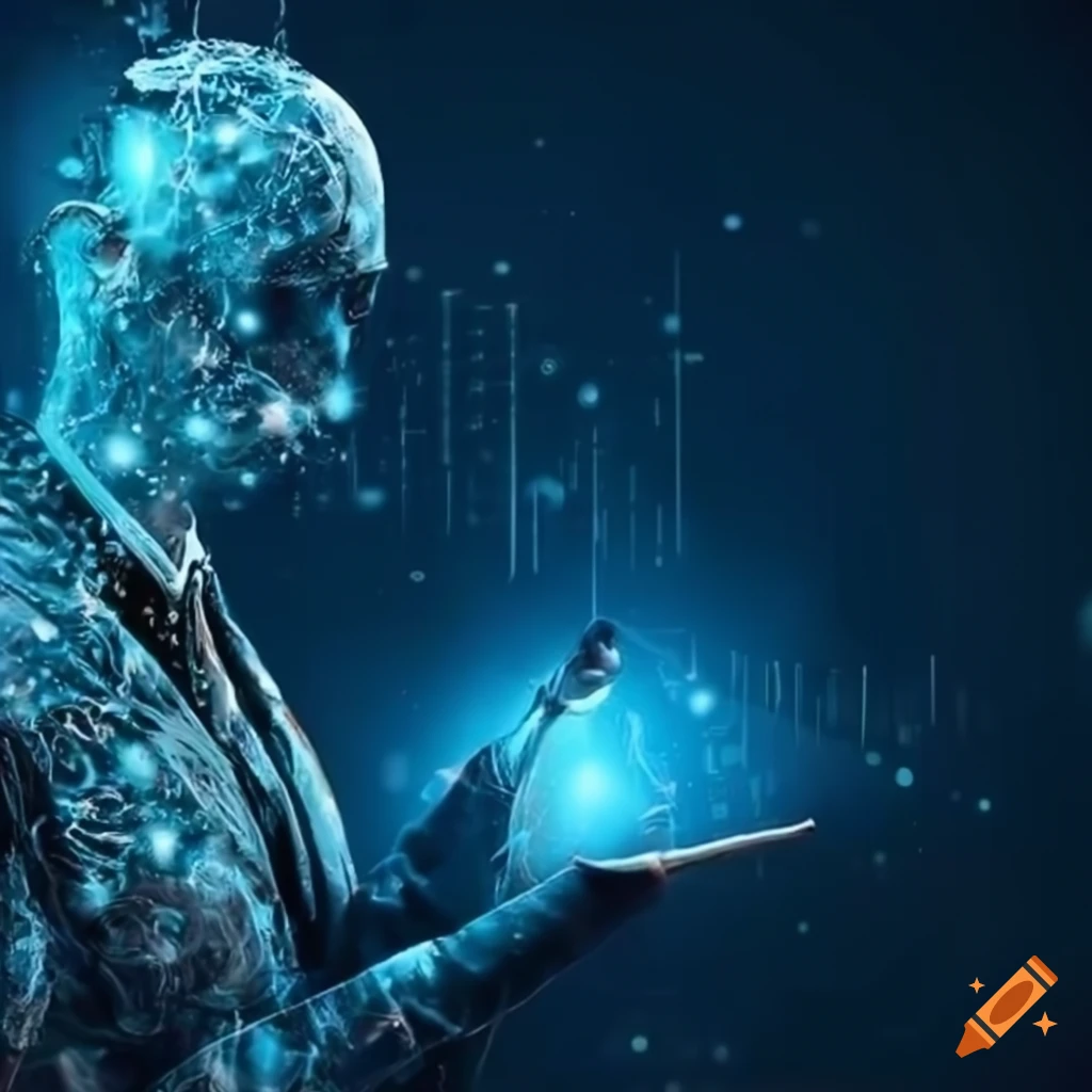 fusion of a person with technology