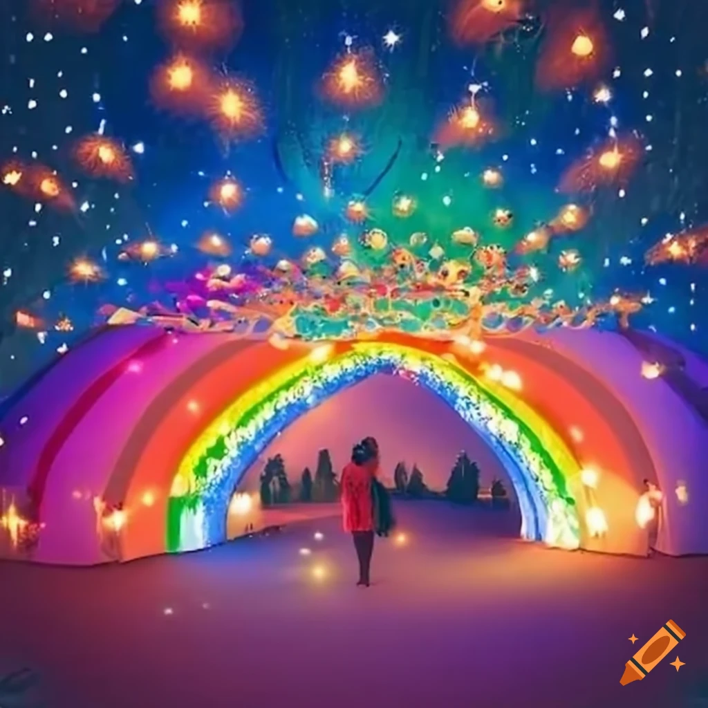 Colorful snoezelen room with bubble tubes and disco lights on Craiyon