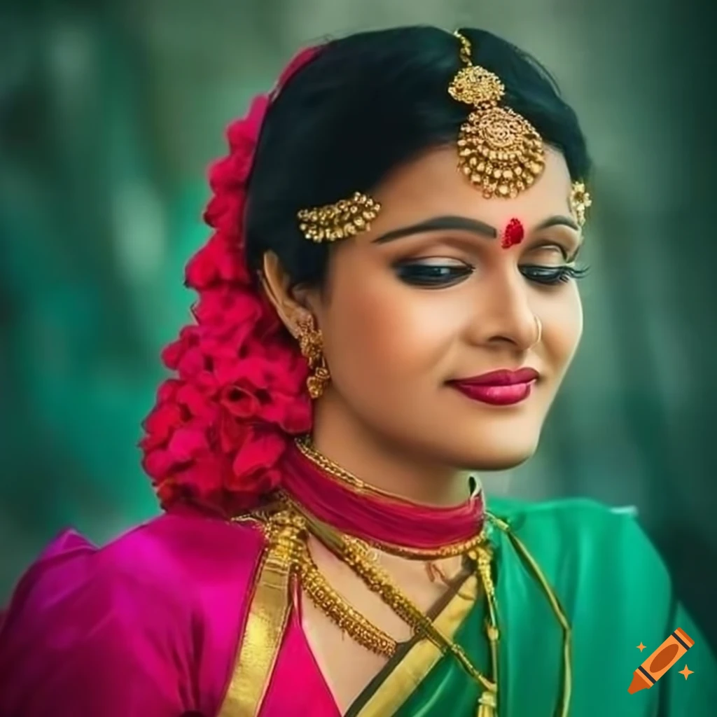 Maharashtrian bridal makeup | Bridal hair buns, Engagement hairstyles,  Indian bun hairstyles
