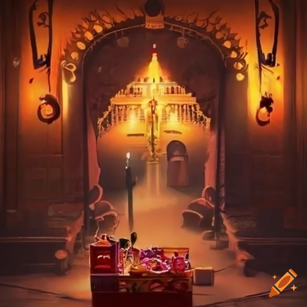 poster of Diwali stall named "Haveli" with spooky vibe
