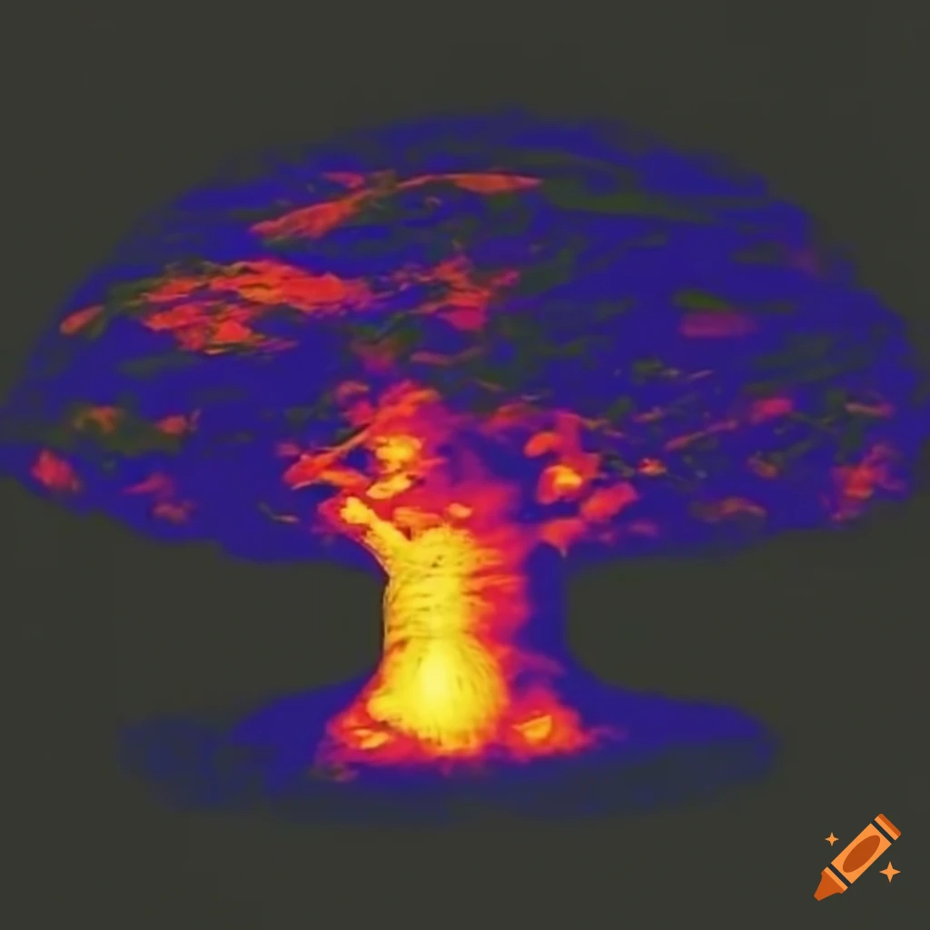 thermal image of a tree