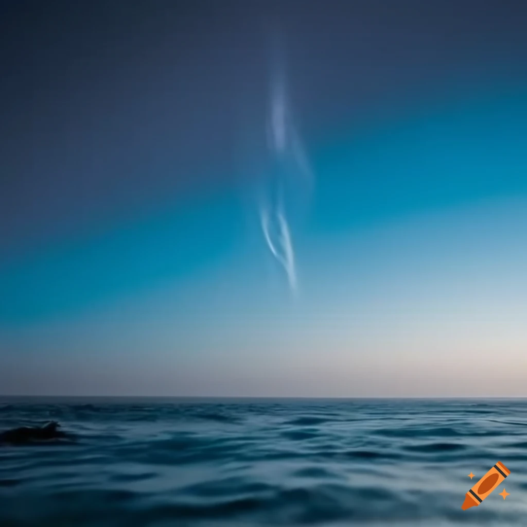 the sky pouring ocean water