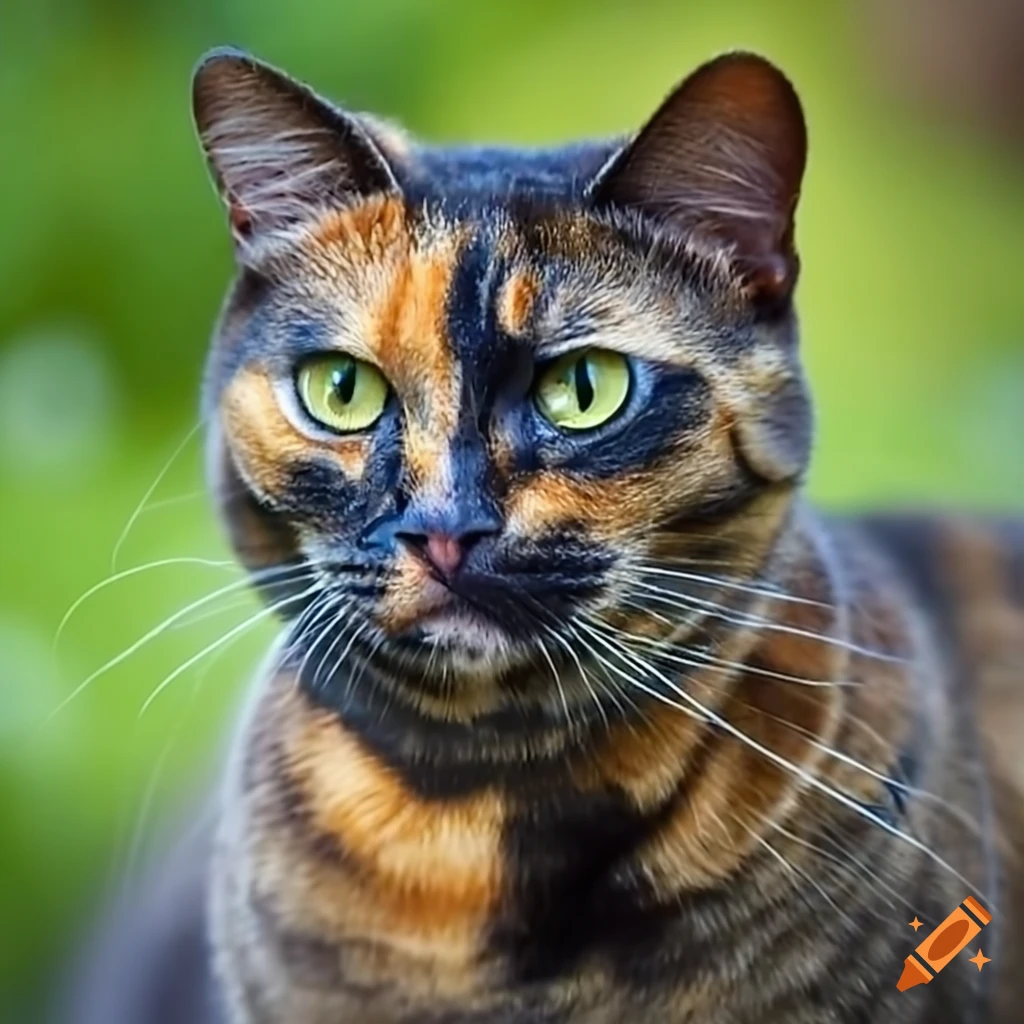 half black and half orange cat