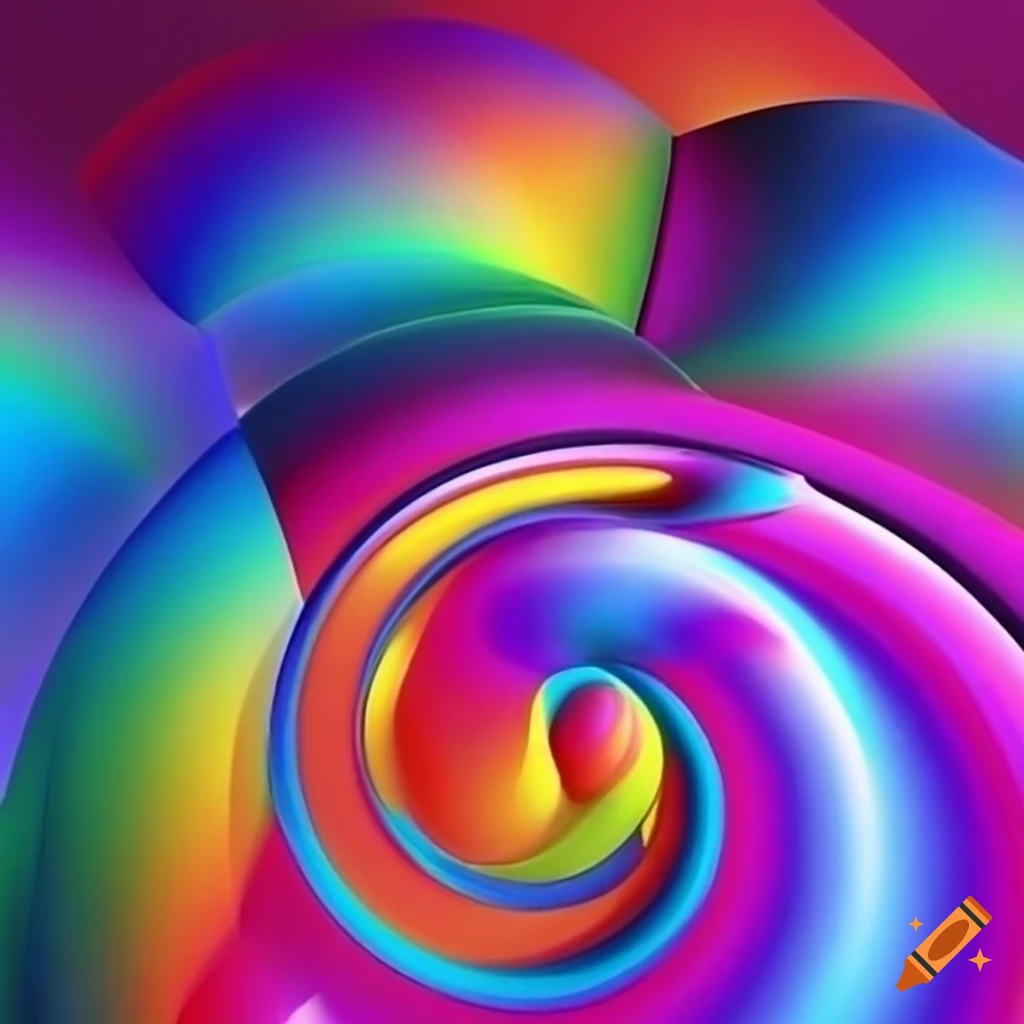 Abstract art transitioning from 2d to 3d