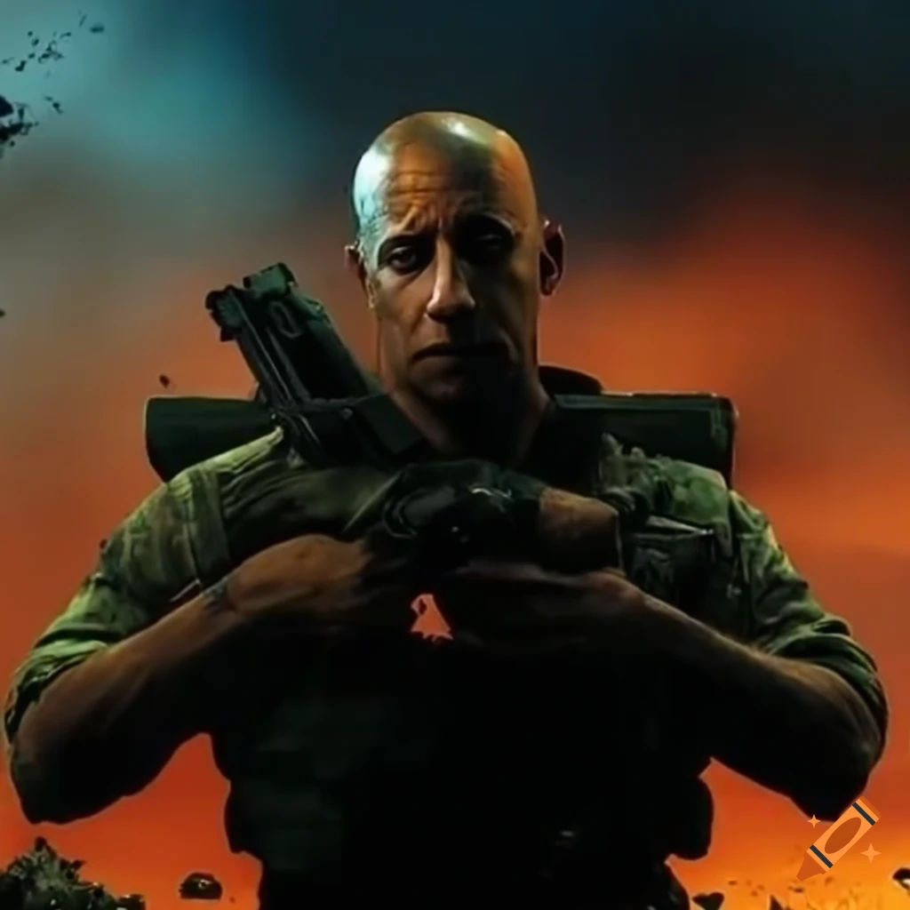 Photo of vin diesel holding a zyn can on Craiyon