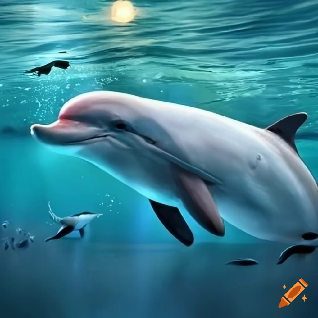 Dolphins Playing In The Ocean On Craiyon