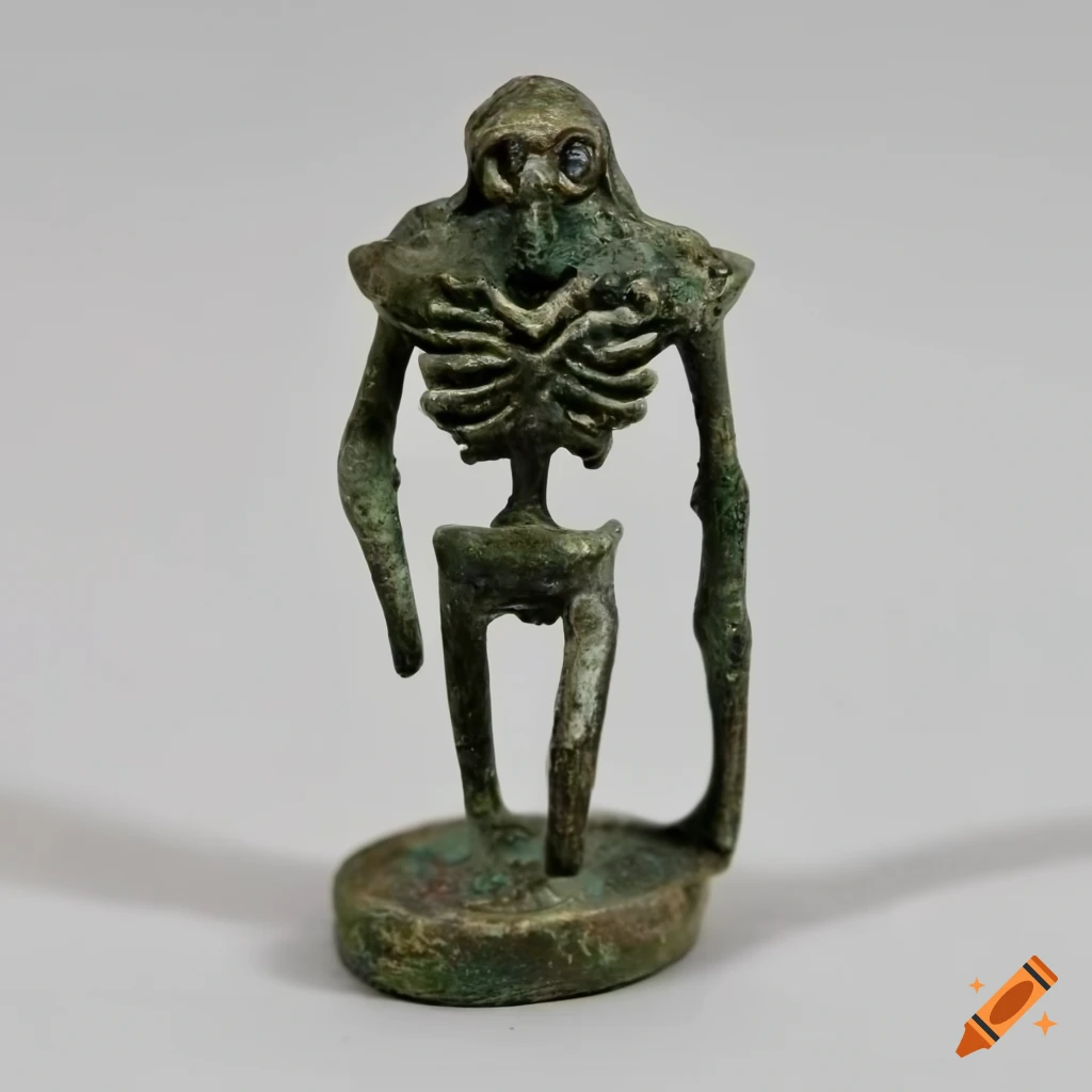bronze necron figurine