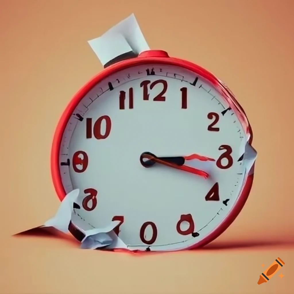 Office desk with exploding time bomb on Craiyon