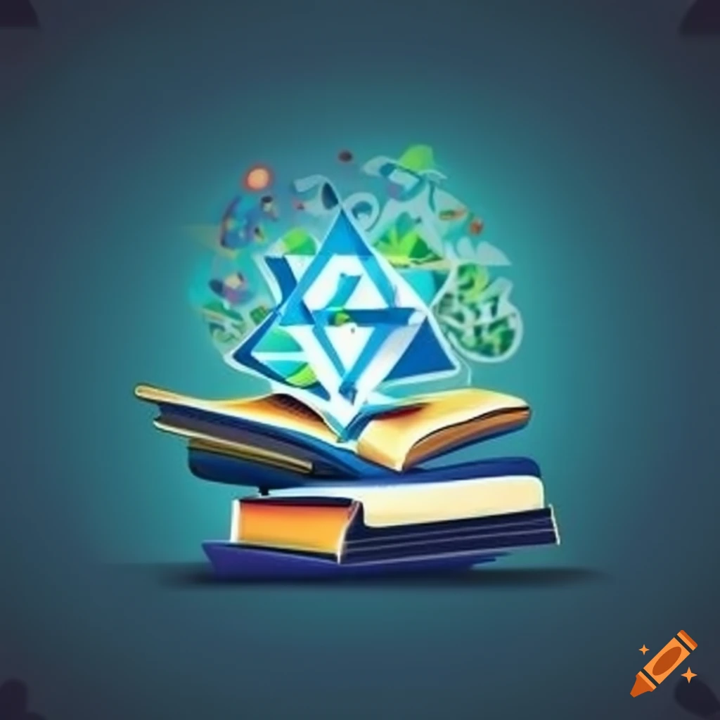 Logo for a jewish school promoting open learning on Craiyon