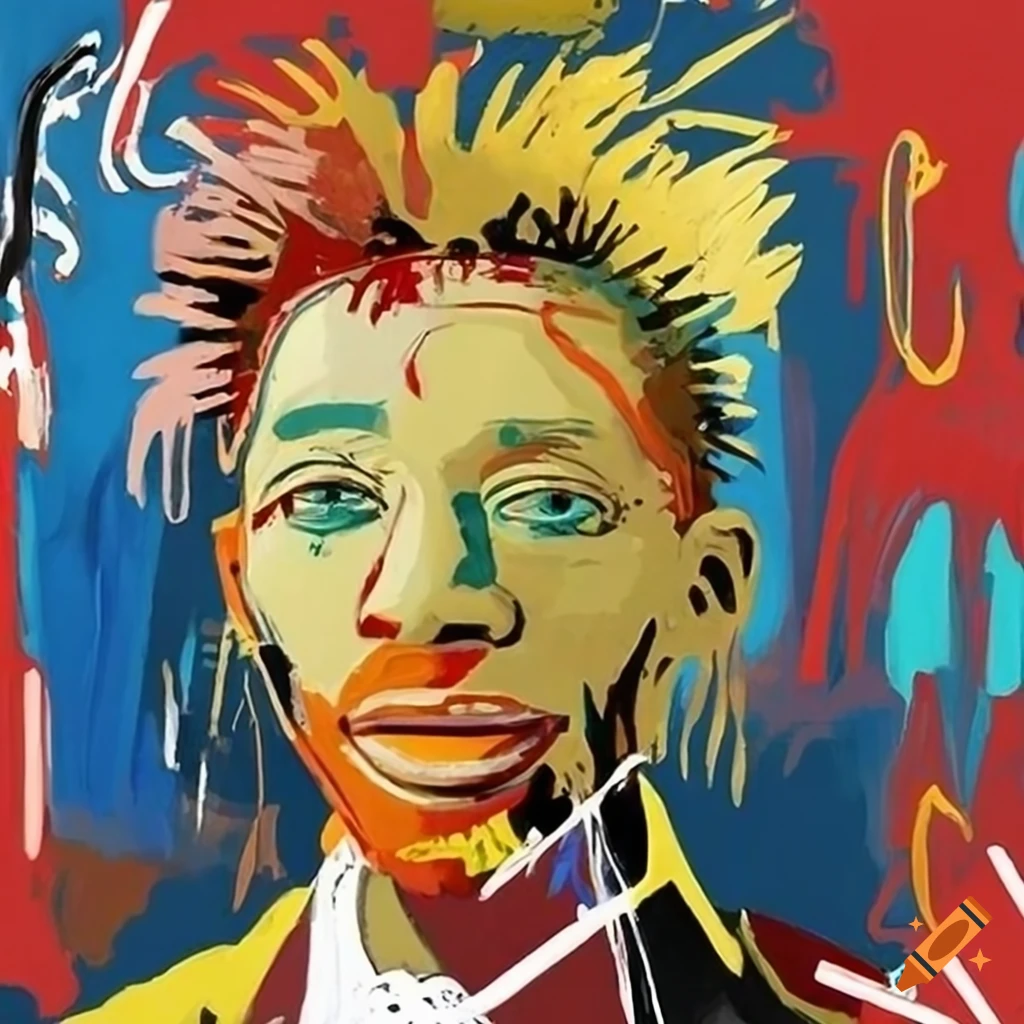 Van gogh basquiat symbols painting