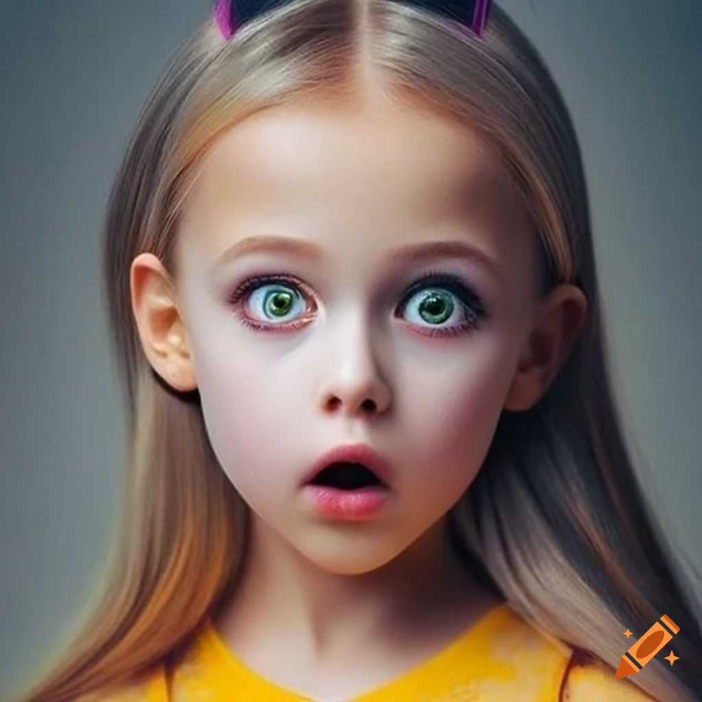 Portrait children girl ,accurate eyes accurate face adorable big