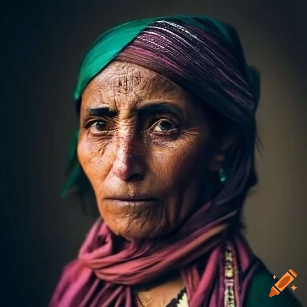 portrait of an enigmatic Iranian tribal woman