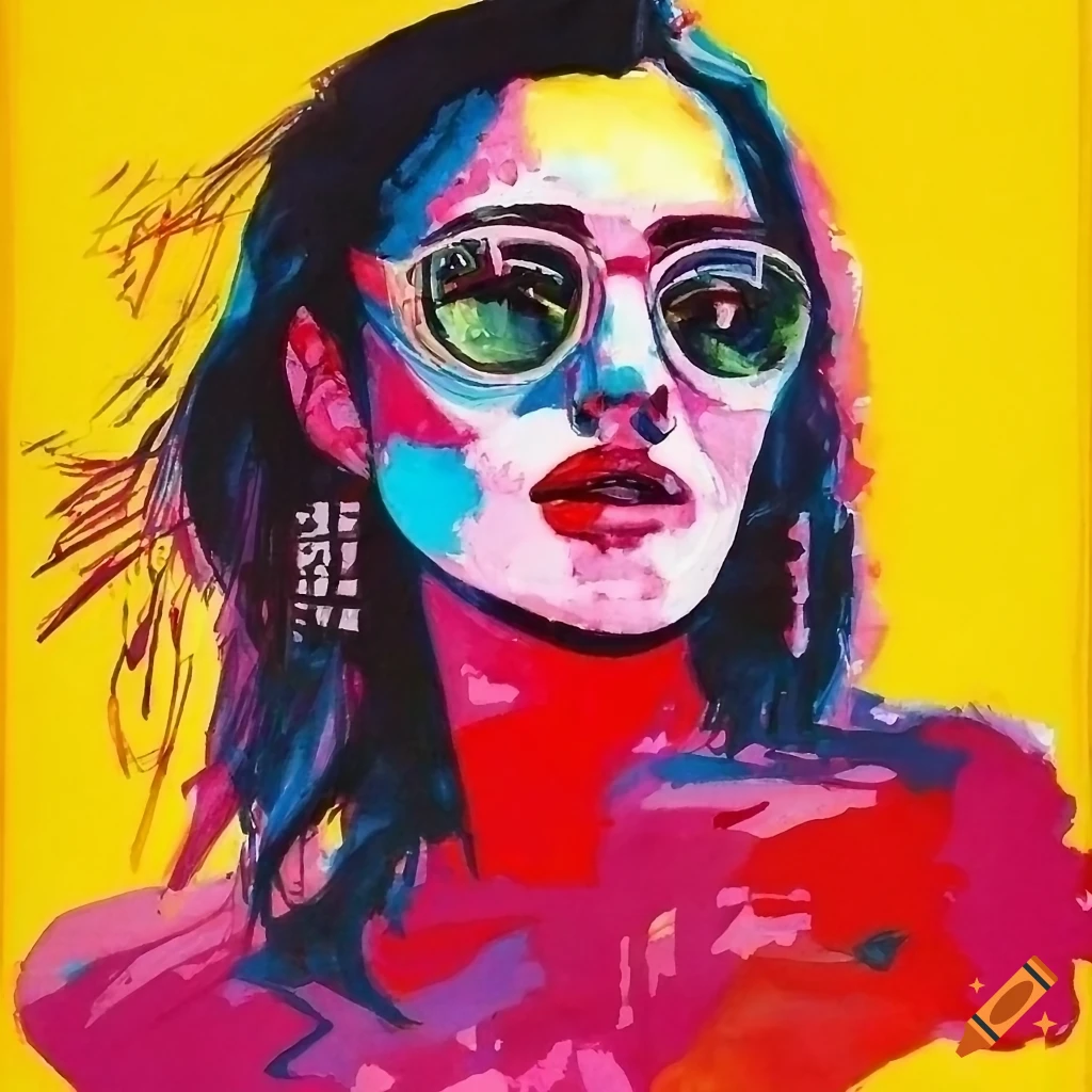 cyberpunk illustration of a woman in a futuristic world