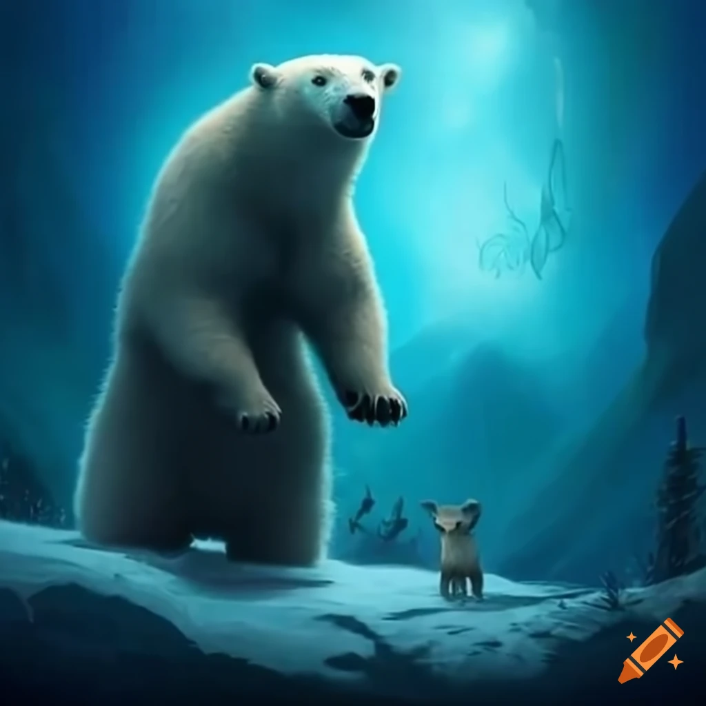 polar bear dressed as a wizard