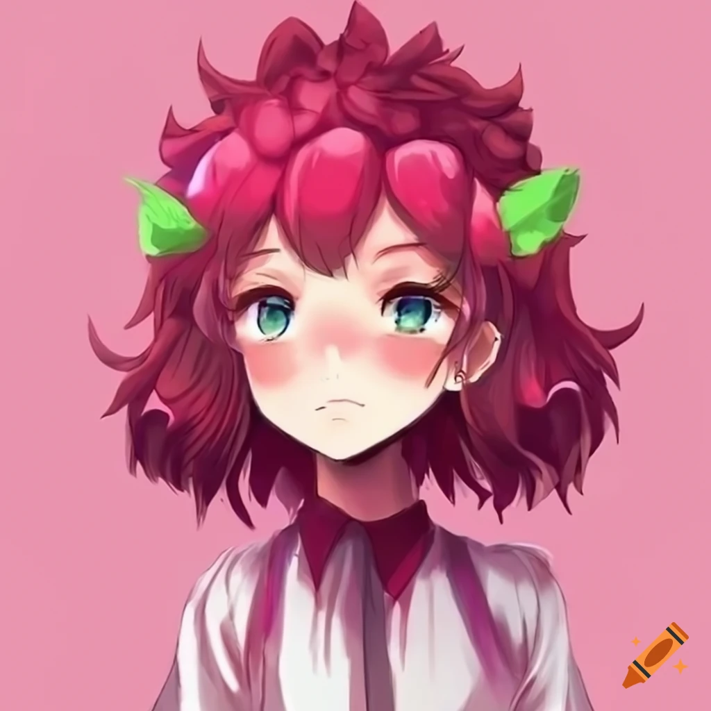 Anime-style raspberry artwork on Craiyon