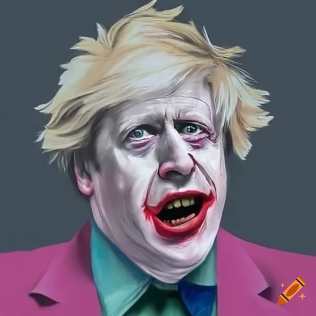 Boris johnson as the joker meme on Craiyon