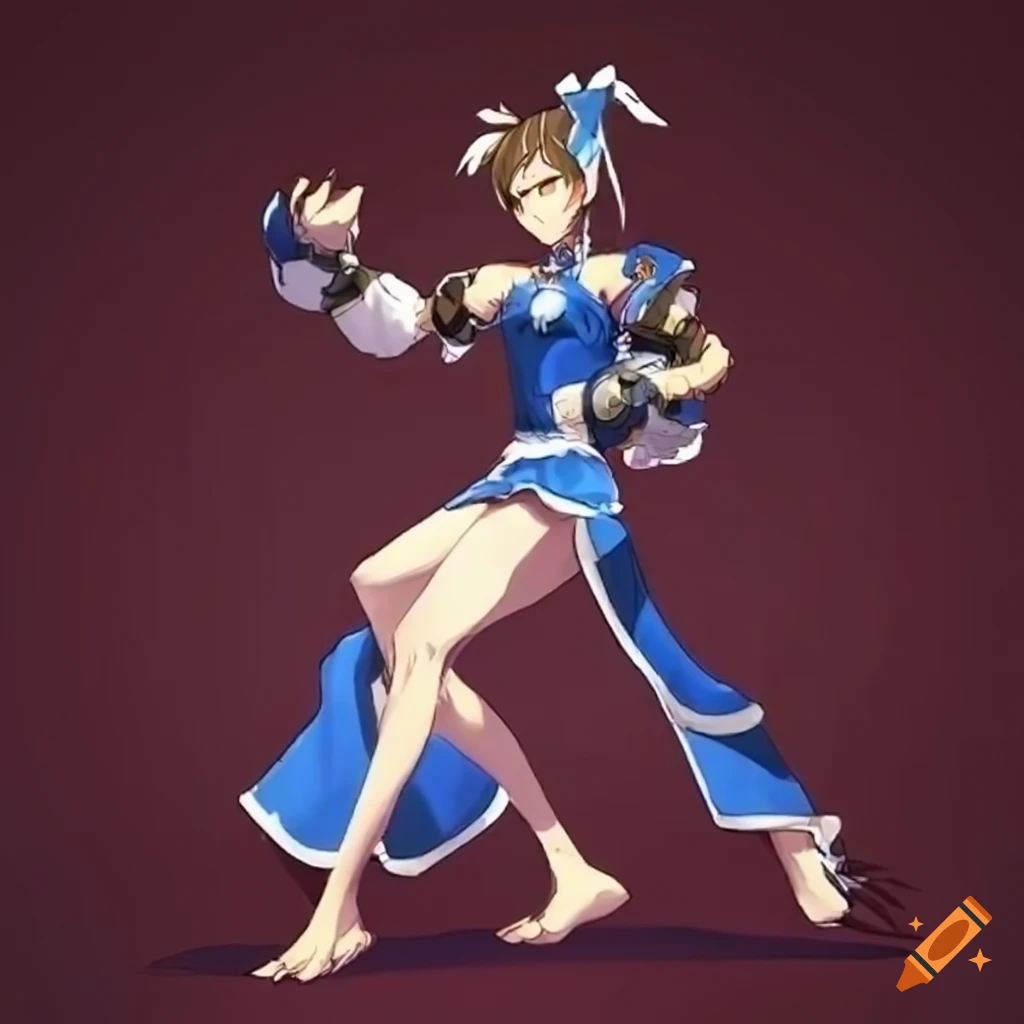 Taylor Swift dressed as Chun Li from Street Fighter on Craiyon