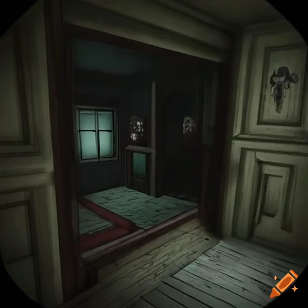 Menu design for horror game wayne on craiyon