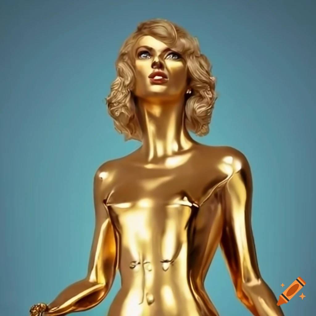 Golden statue of taylor swift on Craiyon