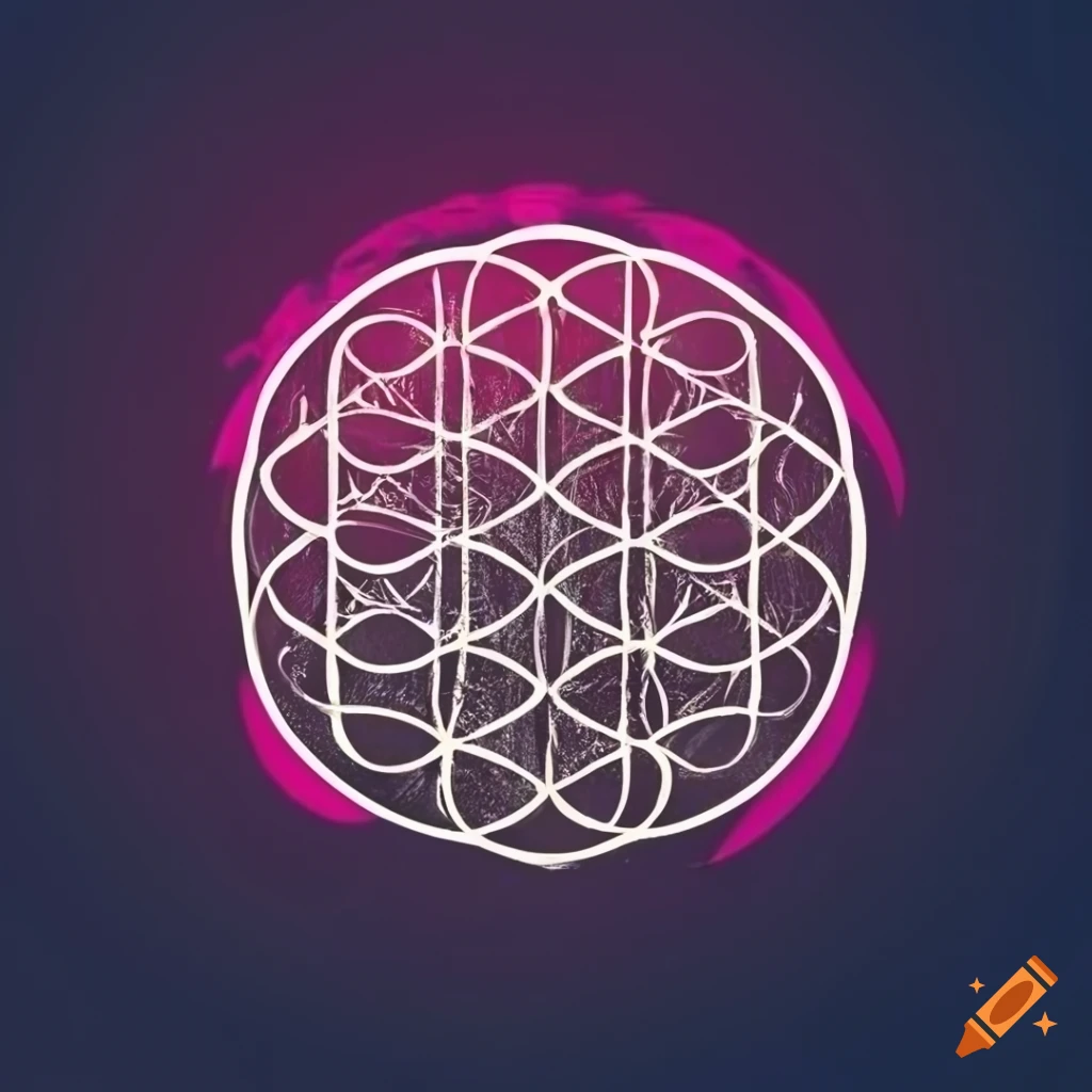 Geometric logo design inspired by the flower of life on Craiyon