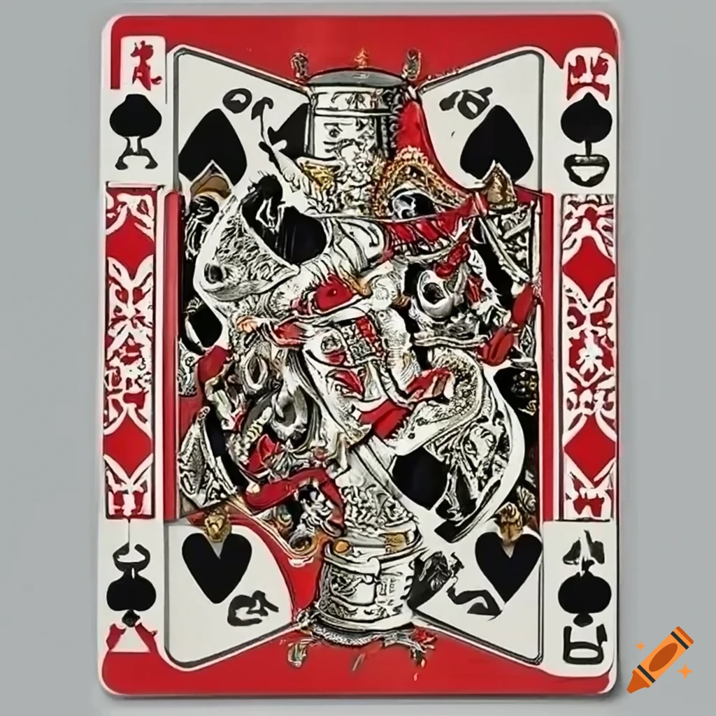 Playing card with a soul king design on Craiyon