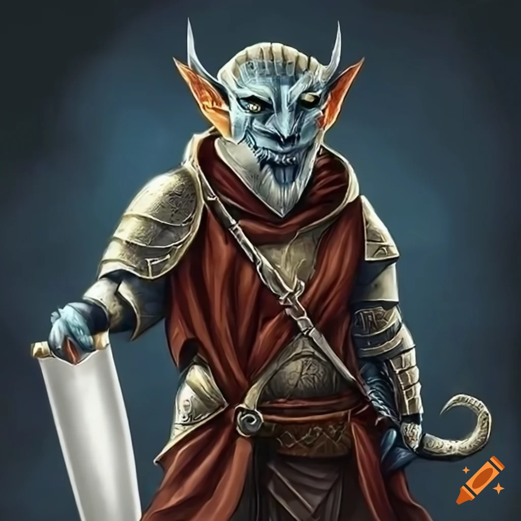 image of a dragonborn paladin