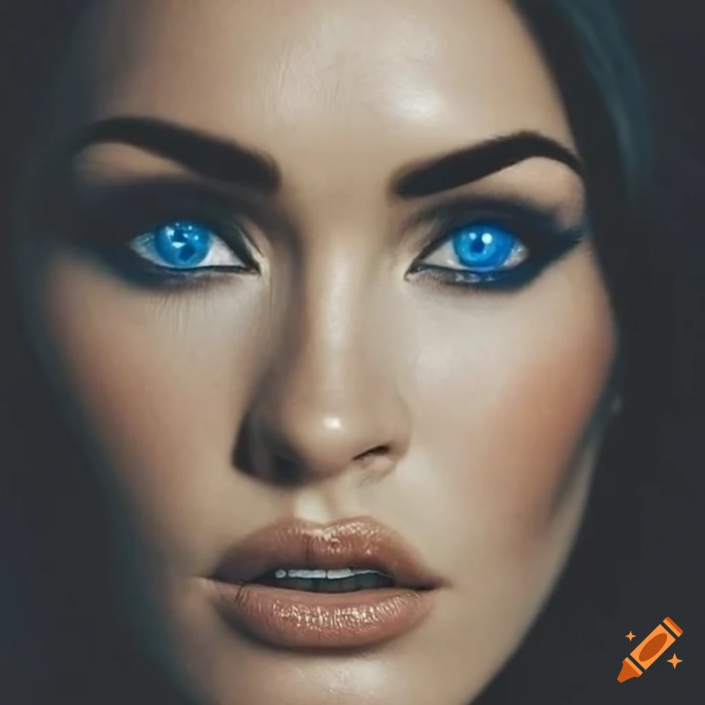Close Up Portrait Of Megan Fox With Mesmerizing Blue Eyes 4088