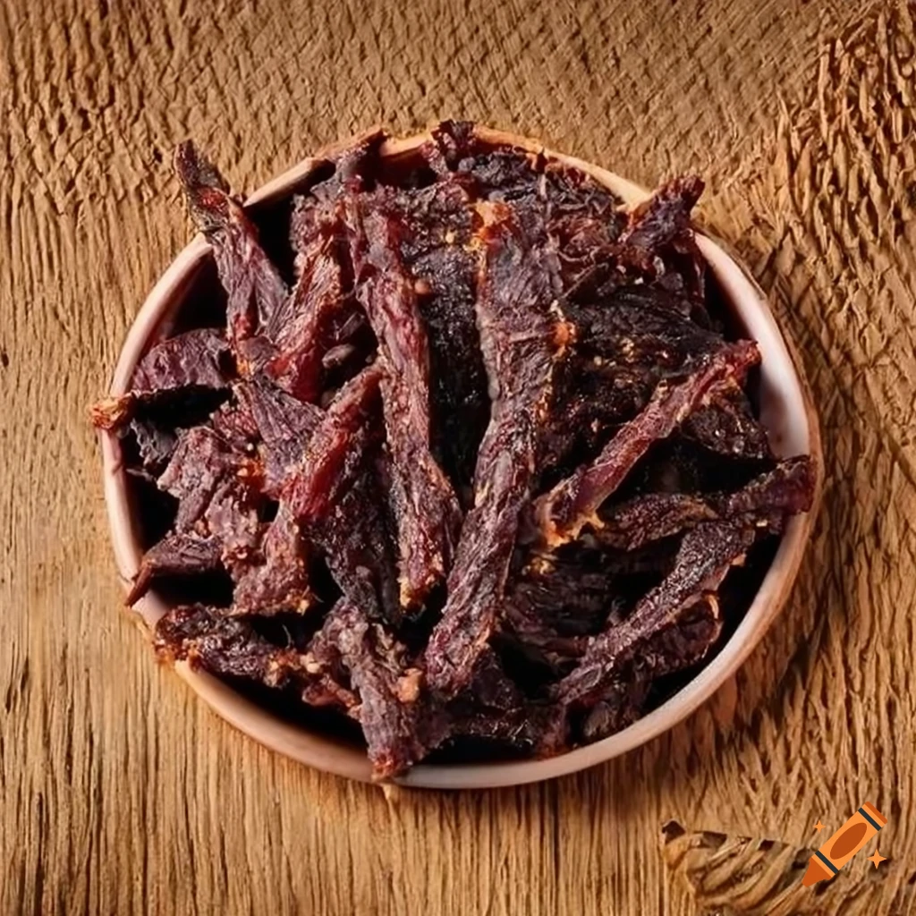 Thaistyle sundried beef jerky on Craiyon