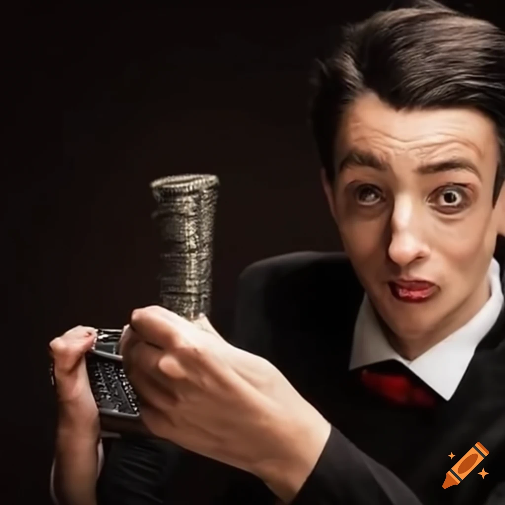 funny magician performing a trick