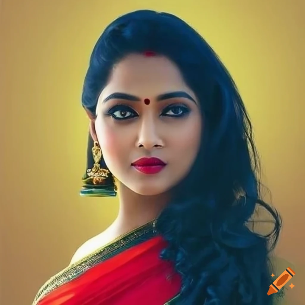 Free Photo Beautiful Indian Woman in Traditional Saree - Ai Gene - Fotonium