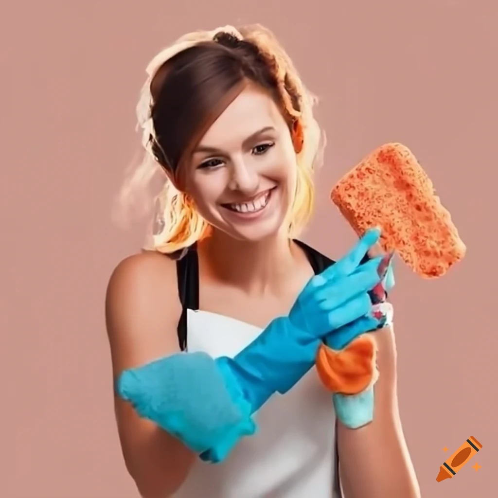 Person Cleaning Kitchen With A Sponge On Craiyon