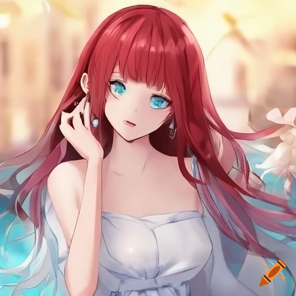 digital-artwork-of-a-red-haired-anime-girl-in-a-white-dress-on-craiyon
