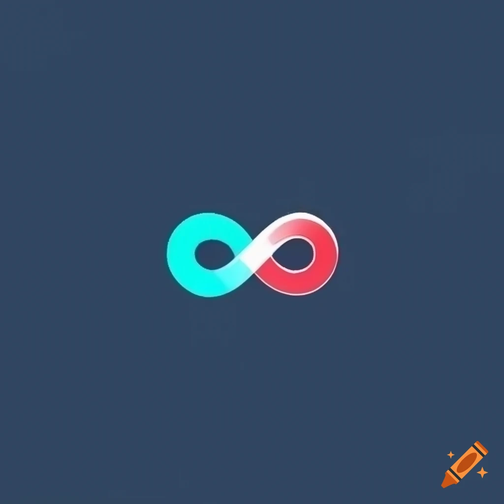 colorful logo on a dark blue template