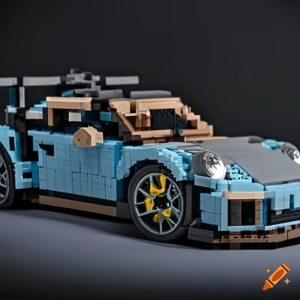 Porsche gt 3 rs made from legos on Craiyon