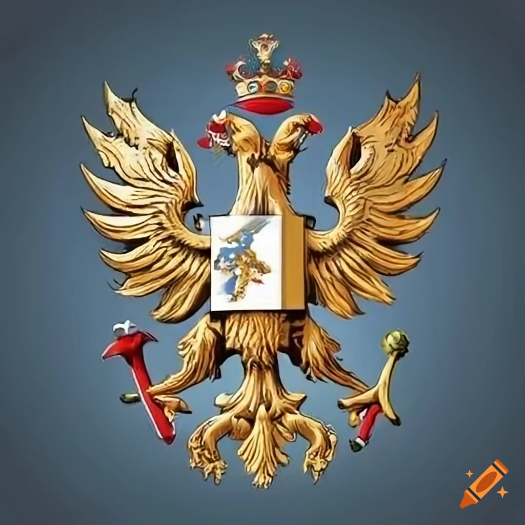 Colorful coat of arms, german eagle, flag, epic, heroic, 4k, detailed on  Craiyon