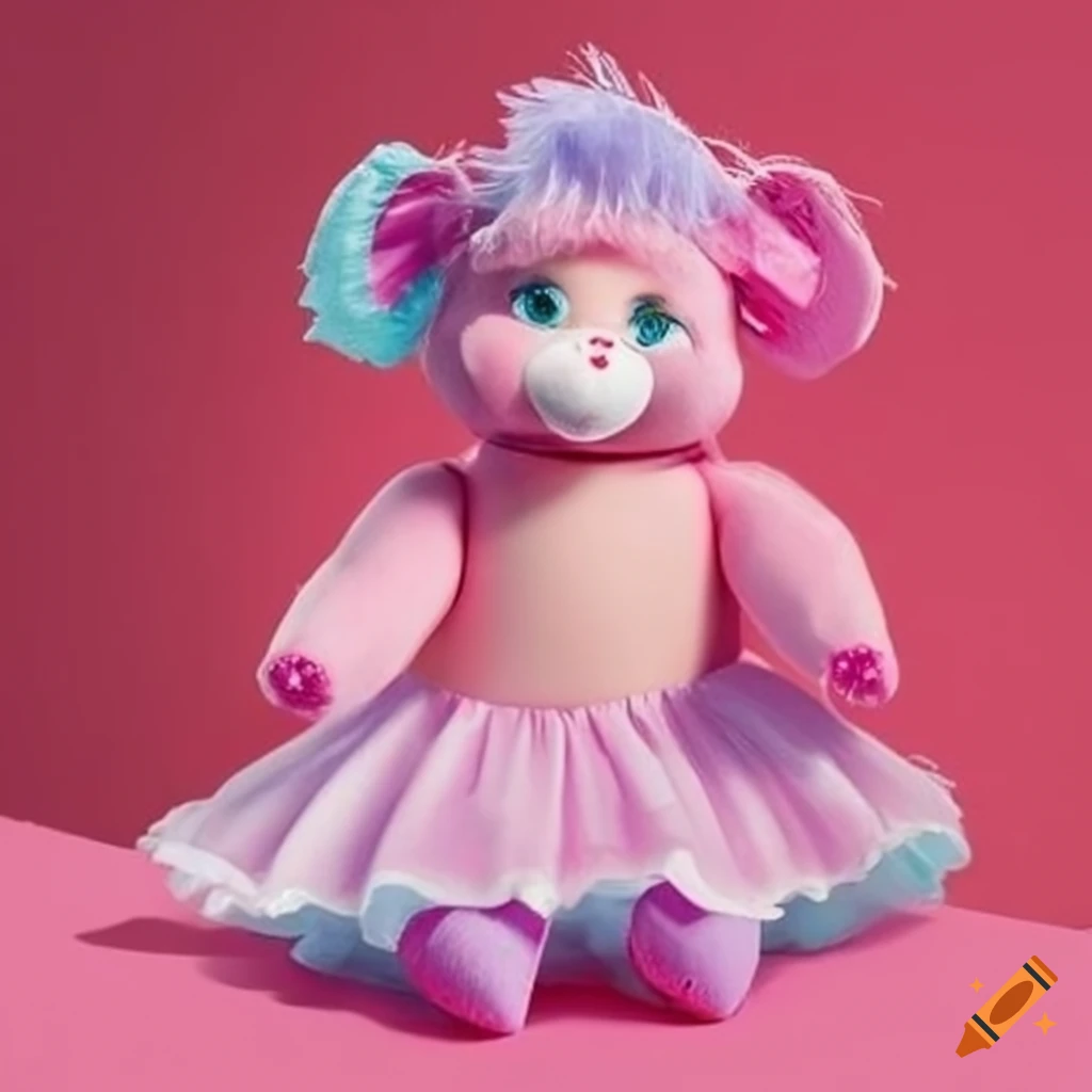 popple ballerina heart pouch toy